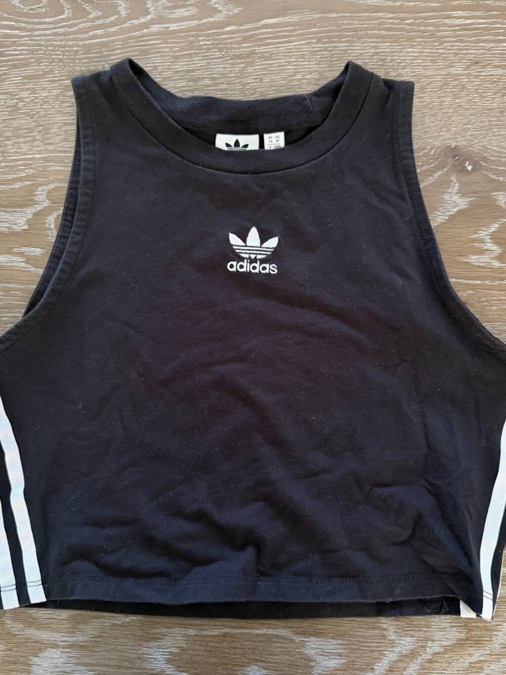 Womens Adidas Originals black sleeveless muscle tank top shirt size medium